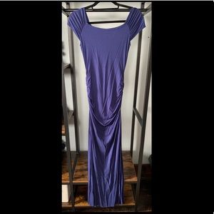 NAVY MATERNITY MAXI DRESS